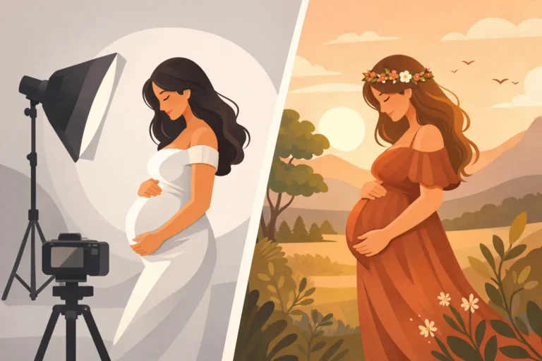 Studio vs Outdoor Maternity Photos