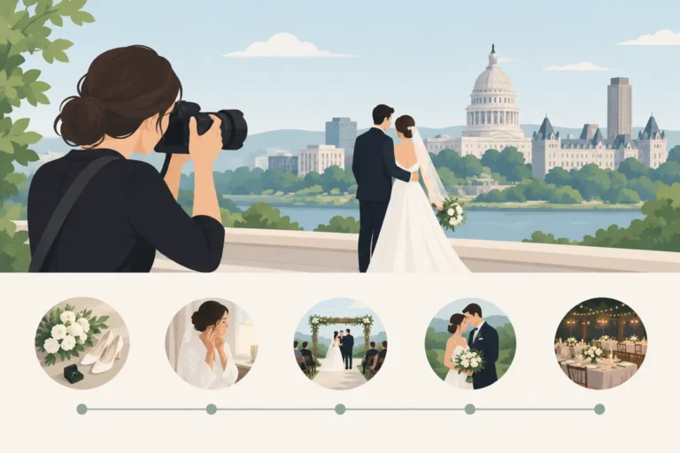 Albany Wedding Photography Timeline Example